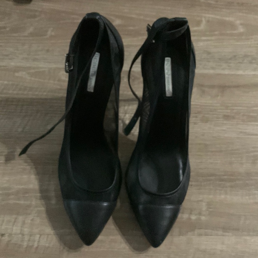 Sexy black mesh heels